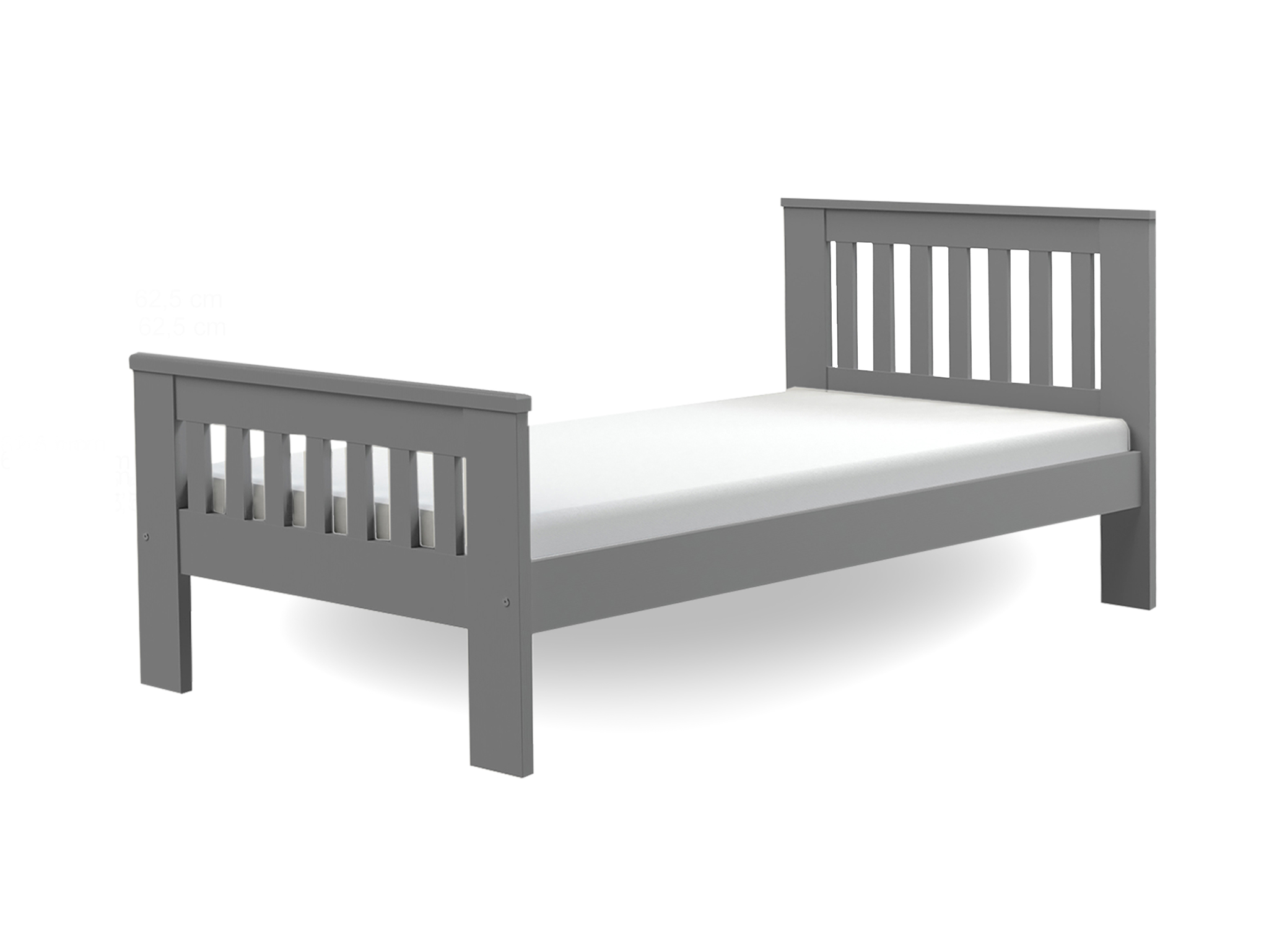 DL Jednolôžková posteľ 90x200 s roštom Laura - antracit