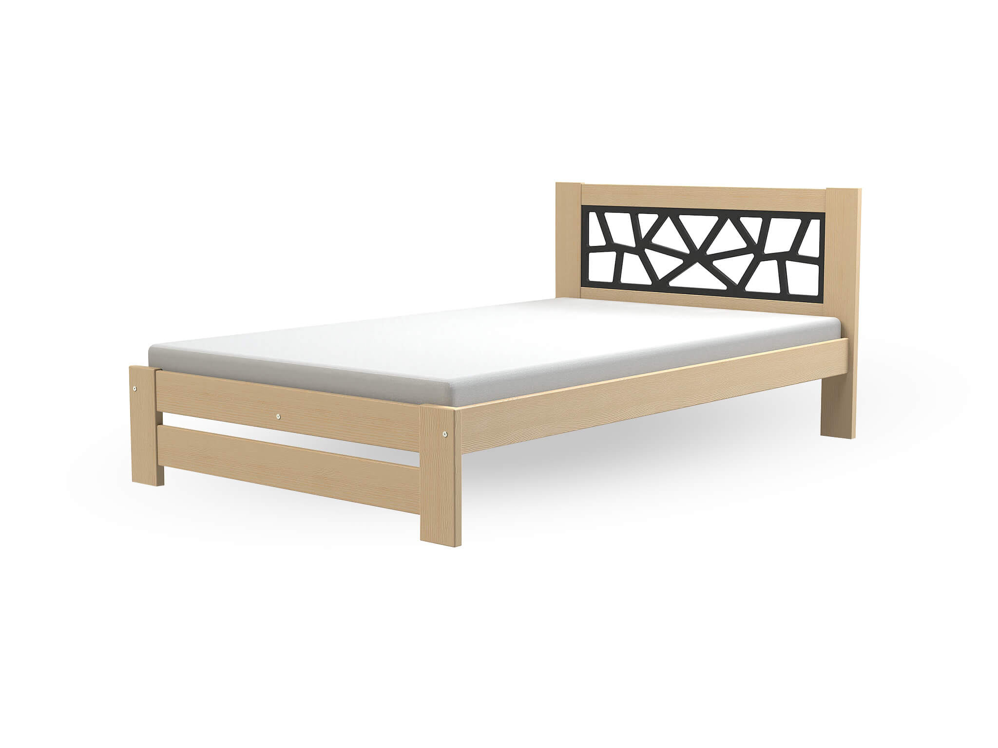 DL Jednolôžková drevená posteľ 120x200 Kosma - borovica