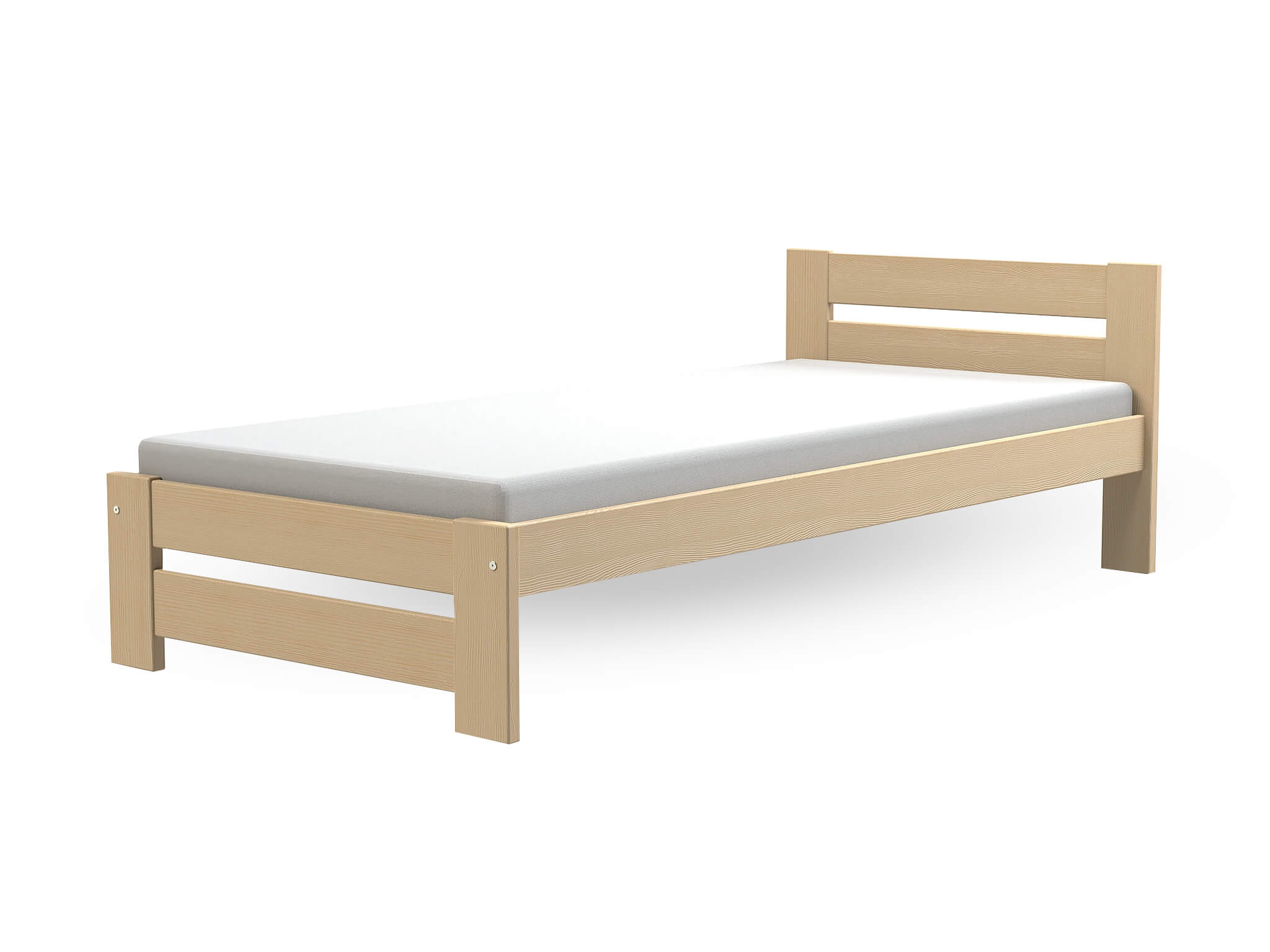 DL Jednolôžková drevená posteľ 90x200 Marika - borovica