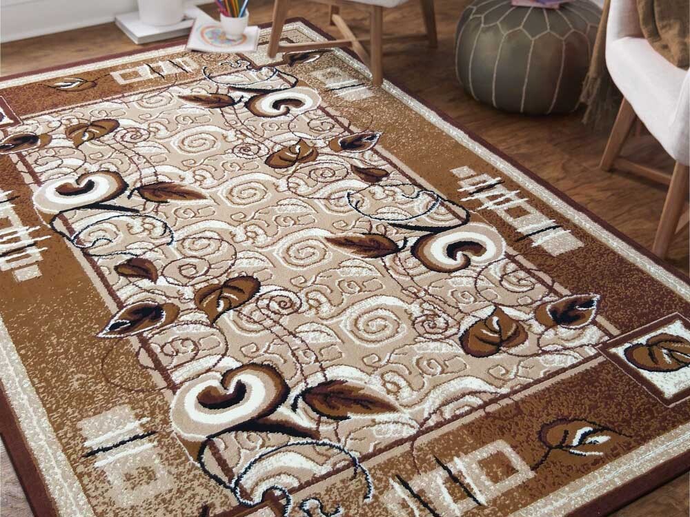 DY Hnedý rustikálny koberec Lukko Rozmer: 180 x 250 cm