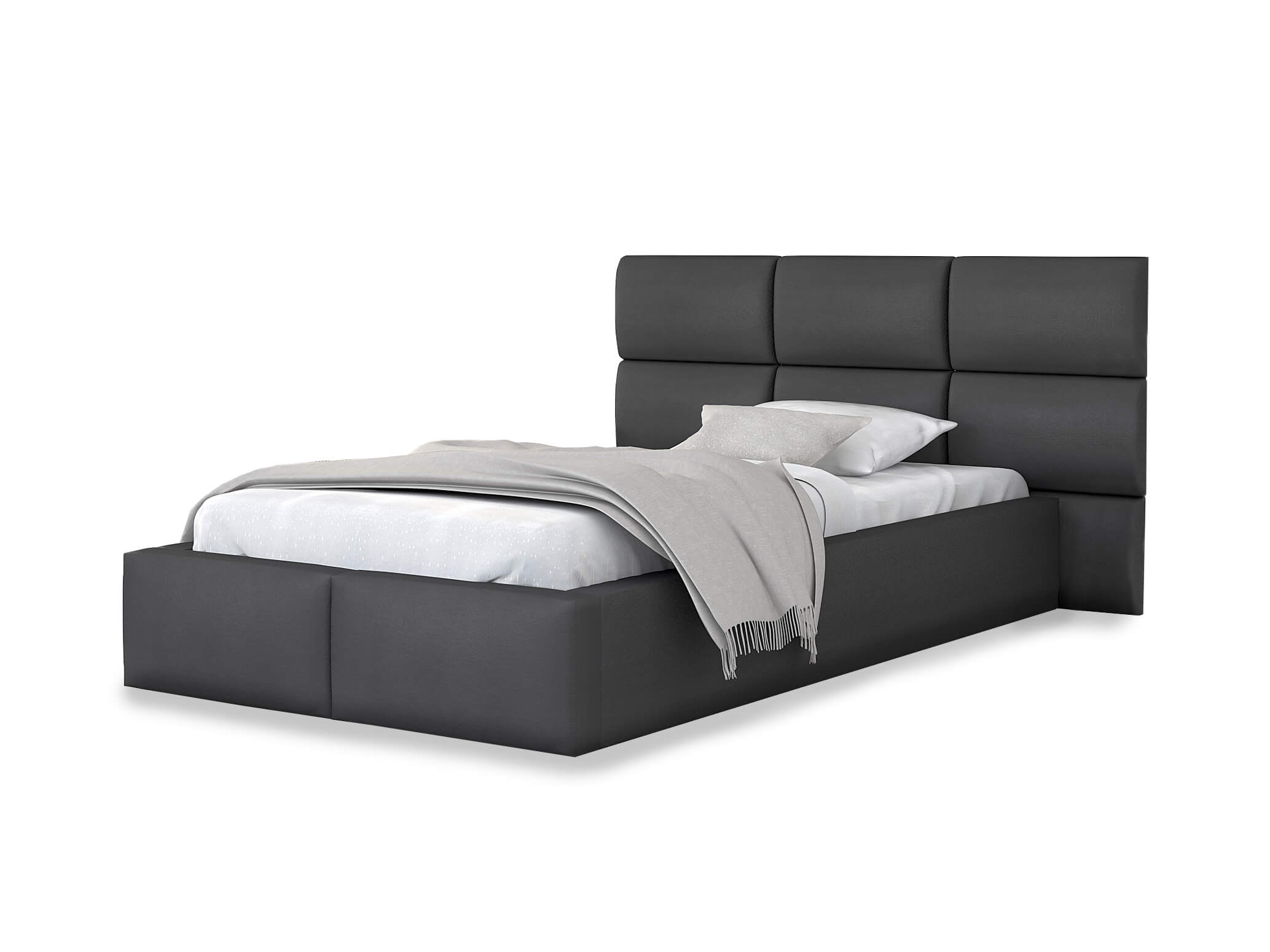GM Čalúnená posteľ 120x200 s úložným priestorom Dony - grafit