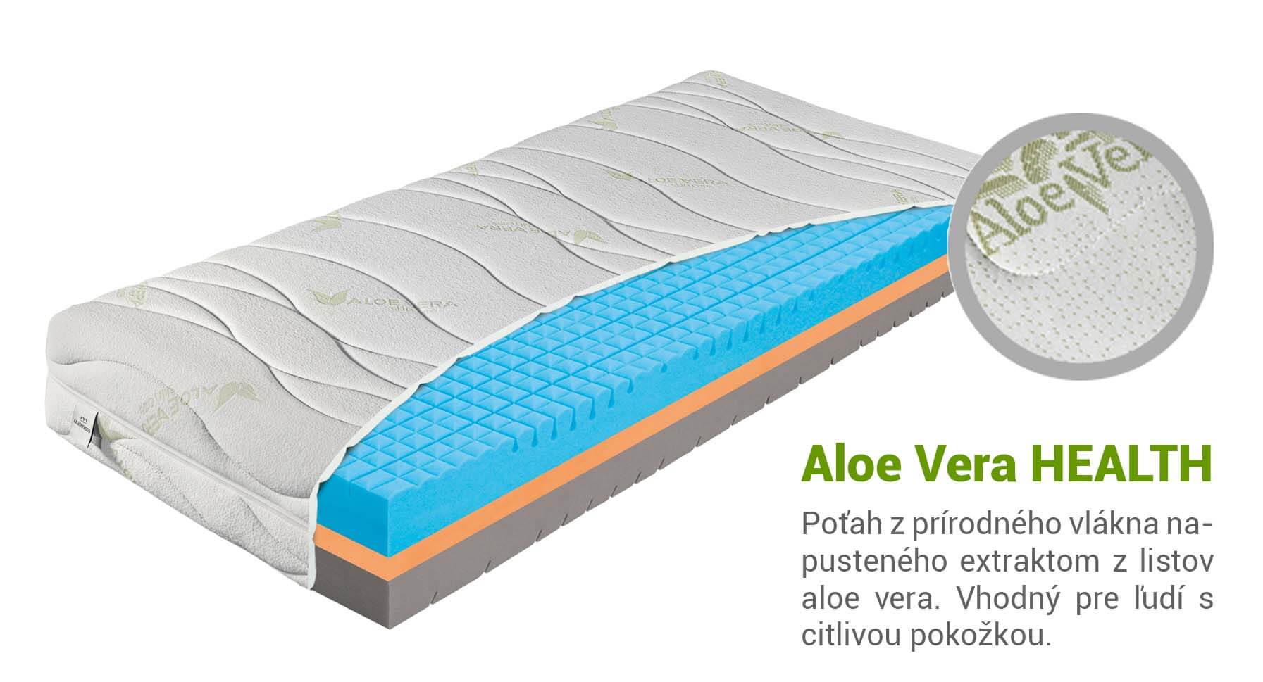 Materasso Matrac Yosemit Lavender 100x200 Poťah: AloeVera