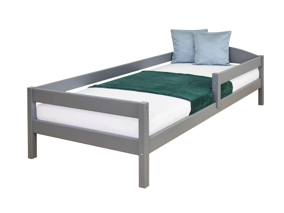 LU Detská posteľ Lipa s úložným boxom - sivá Rozmer: 160x80