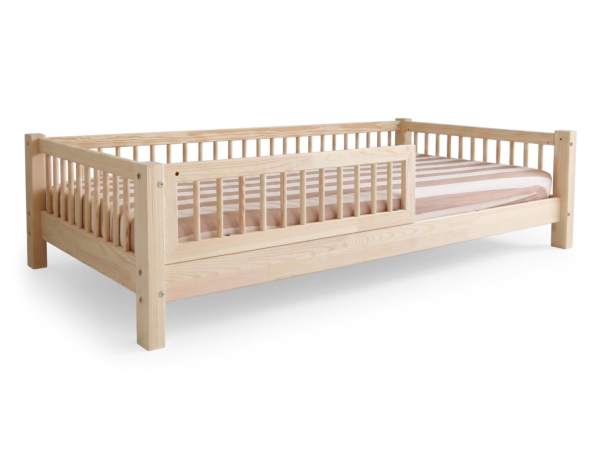LT LT Detská posteľ so zábranou Elora Slats 80x160 - prírodná