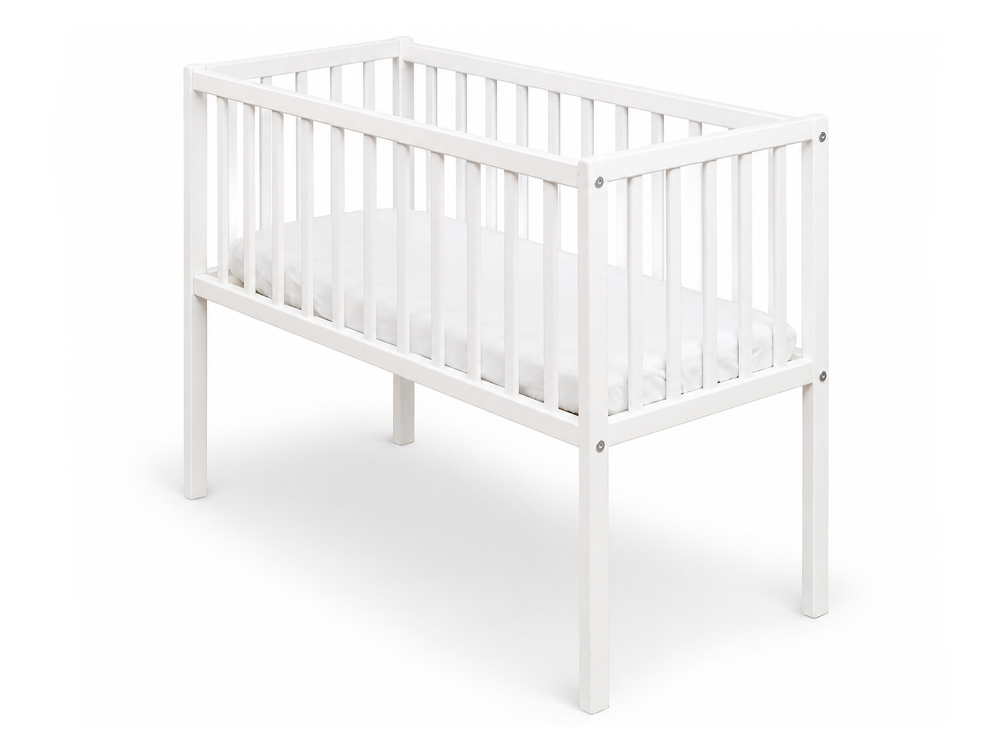 WO WO Detská postieľka Crib Side 90x40 - biela