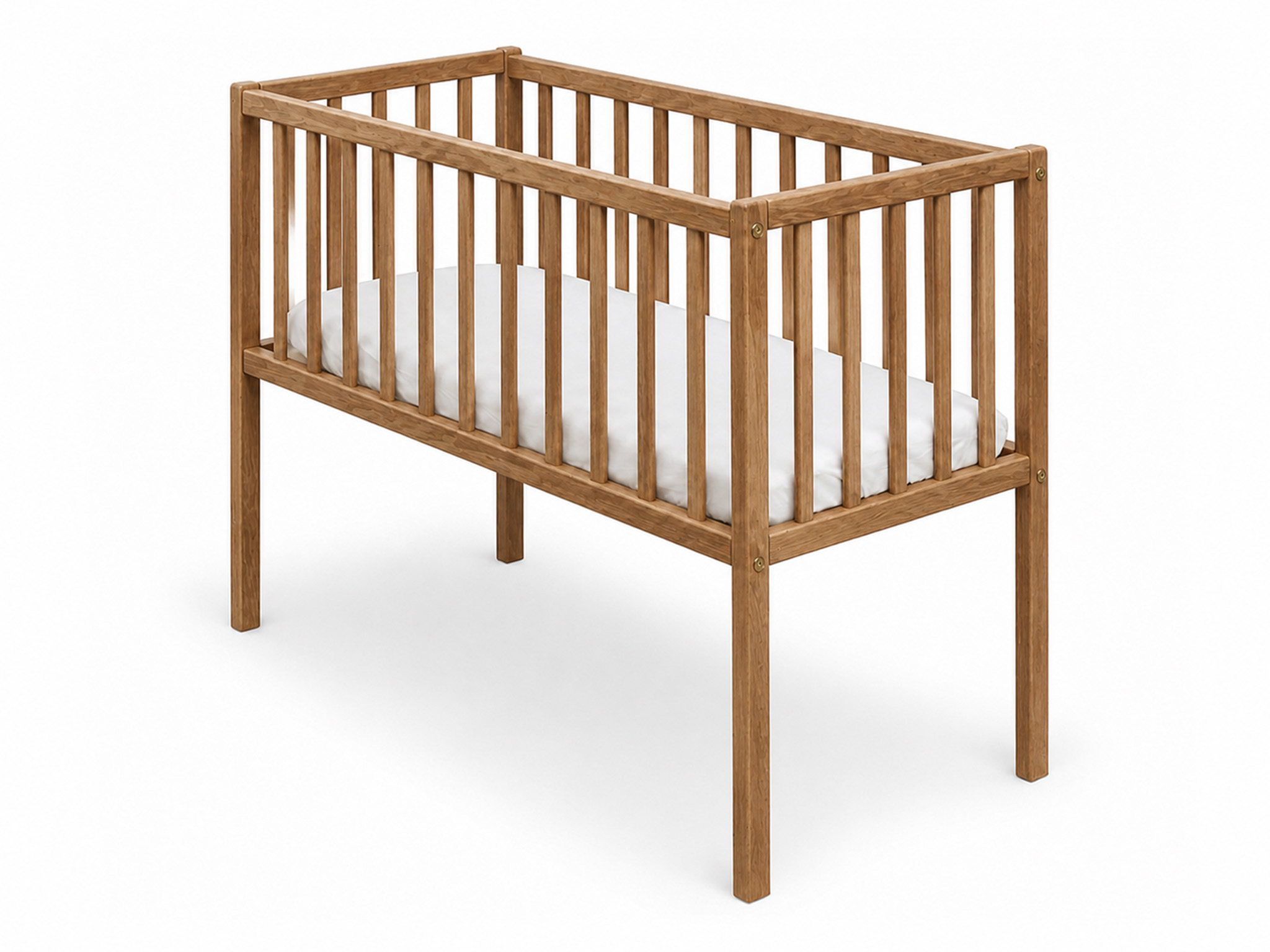 WO WO Detská postieľka Crib Side 90x40 - orech