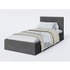 Čalúnená jednolôžková posteľ Ingrit 200x90 - grafit