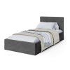 Čalúnená jednolôžková posteľ Ingrit 200x90 - grafit