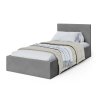 Čalúnená jednolôžková posteľ Ingrit 200x90 - sivá