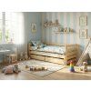 Detská posteľ s prístelkou Veronika 7 v interiéri - prírodná