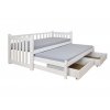 Detská posteľ Veronika 200x90 + prístelka - biela