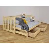 Detská posteľ Veronika 200x90 + prístelka - prírodná