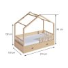 Detská posteľ domček 200x90 Wiktor - borovica