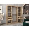 Šatníková skriňa Alyxia II 180/200 - dub sonoma/biela