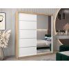 Šatníková skriňa Alyxia II 180/200 - dub sonoma/biela