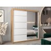 Šatníková skriňa Alyxia II 180/200 - dub artisan/biela