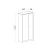 Šatníková skriňa ALESSIO AE3 rozmery