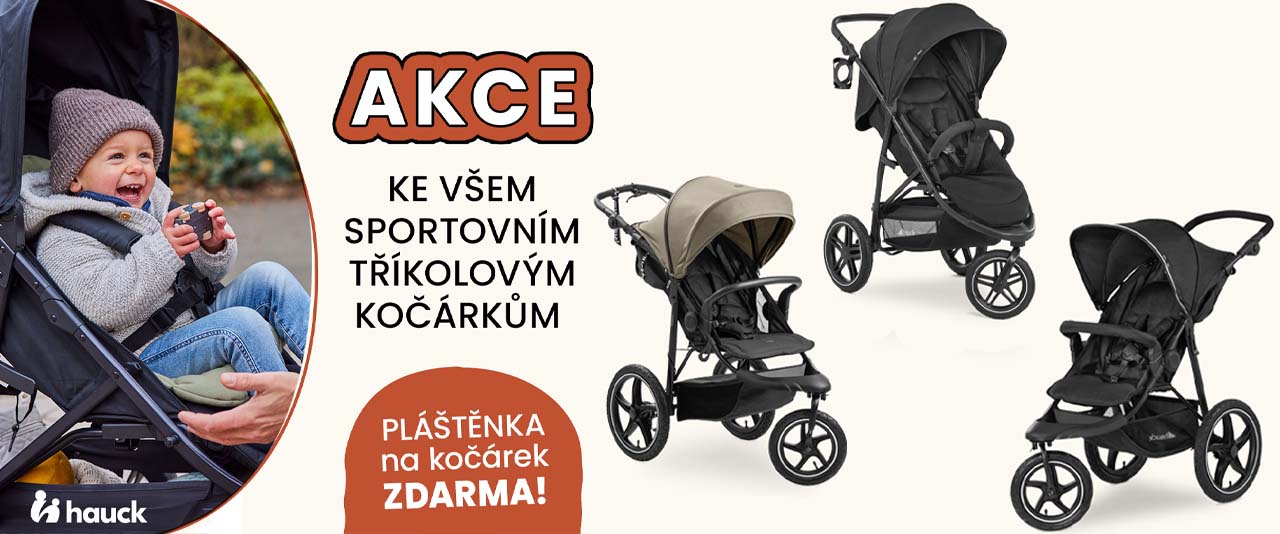 Pláštěnka zdarma ke tříkolovému kočárku Hauck