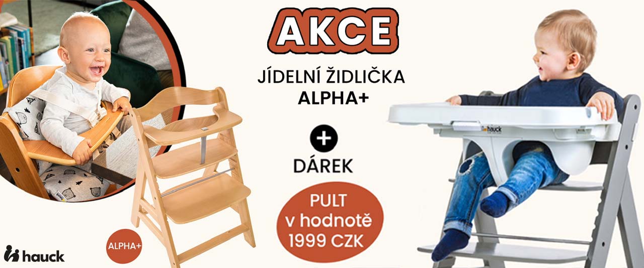 HAUCK židličky Alpha+ s pultíkem