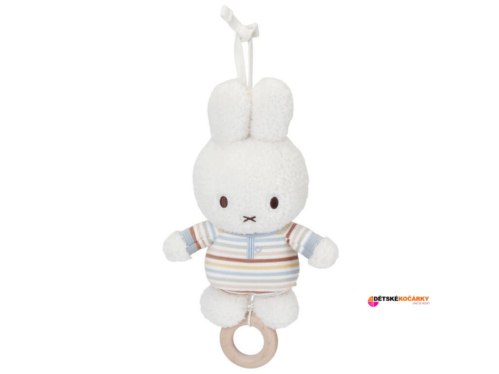 Hudební hračka LITTLE DUTCH Králíček Miffy 2024, vintage proužky
