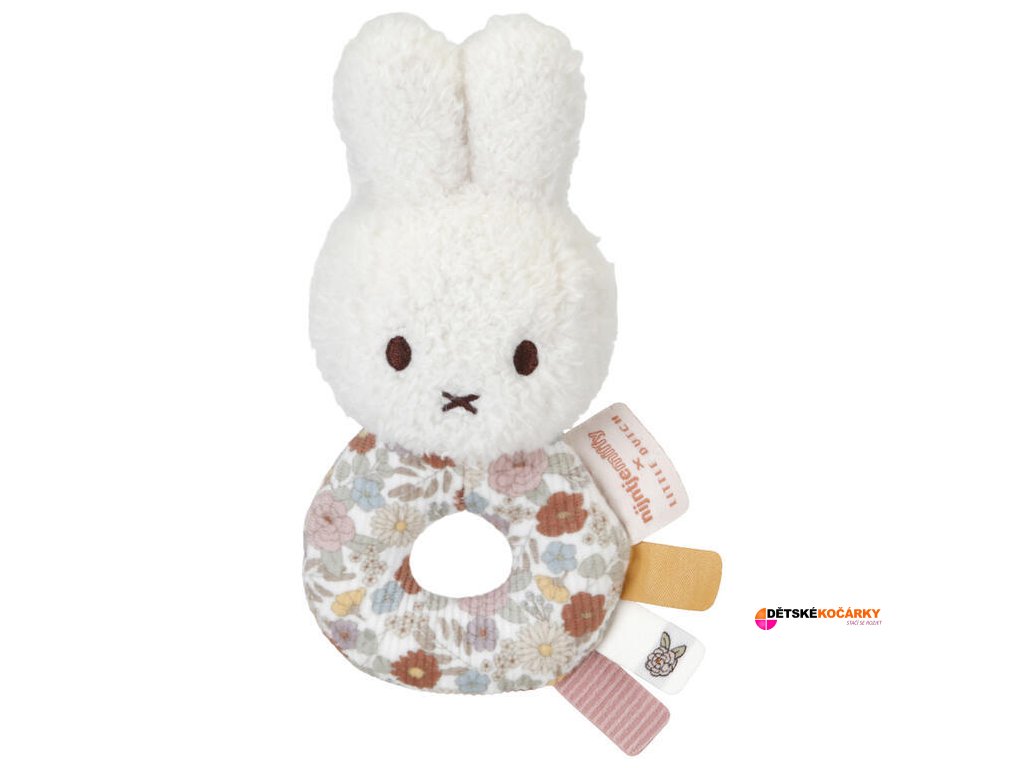 Chrastítko LITTLE DUTCH Králíček Miffy 2024, vintage kytičky