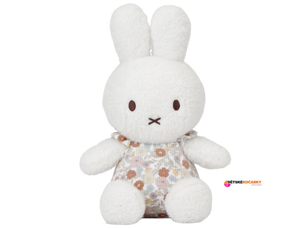 Plyšový králíček LITTLE DUTCH Miffy 2024, vintage kytičky 25 cm