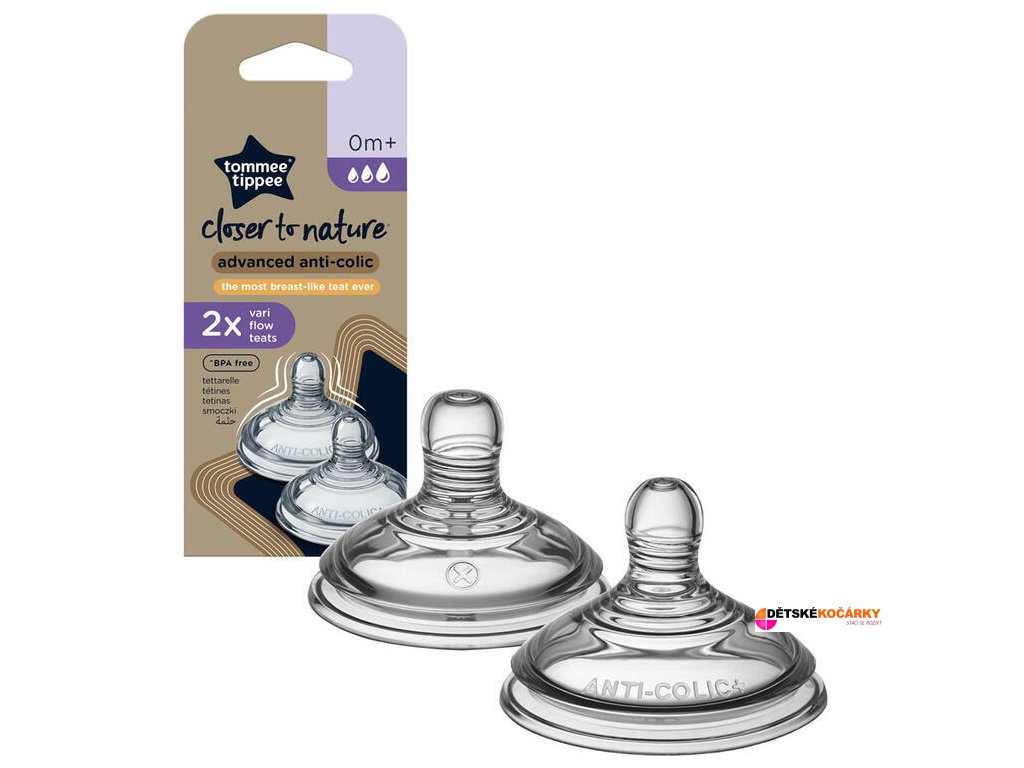 Náhradní savička TOMMEE TIPPEE Advanced ANTI-COLIC 0+ Vari Flow/2 ks 2025