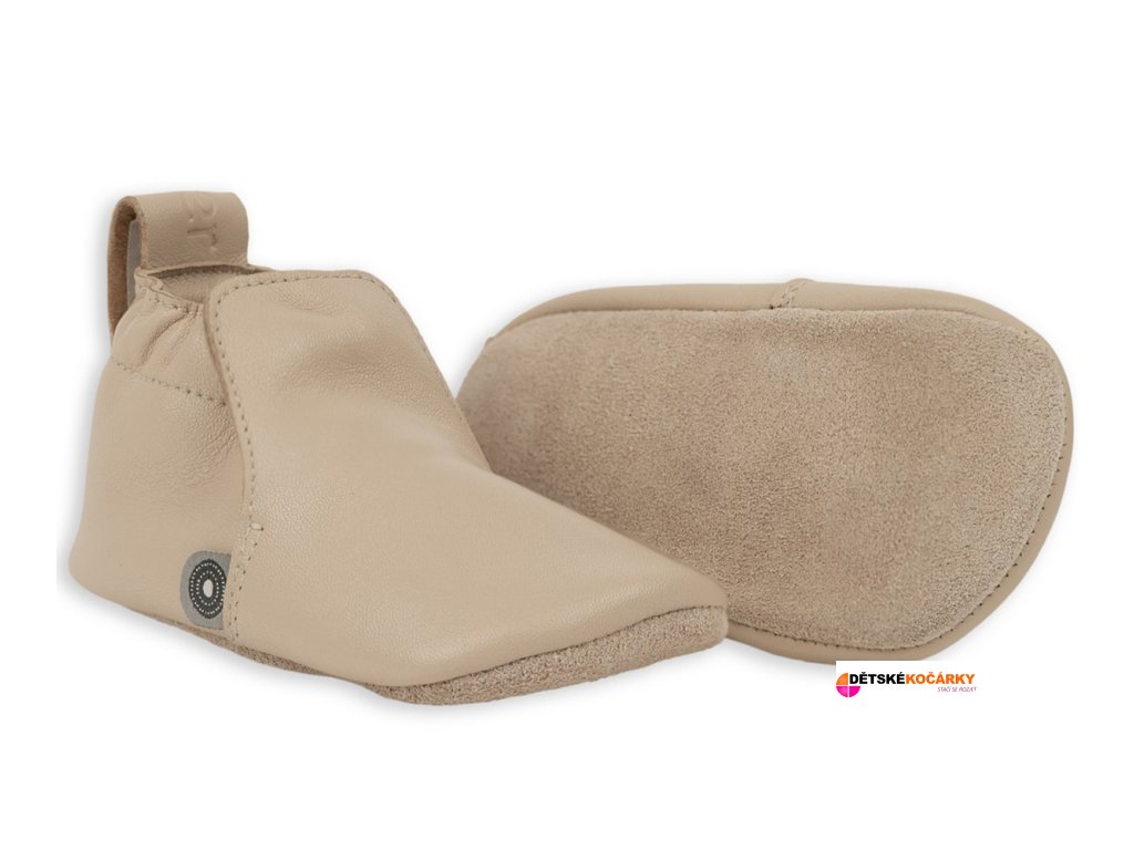 Kožené capáčky LODGER 2025, beige 12 - 15 měsíců