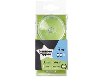 Náhradní savička TOMMEE TIPPEE C2N ANTI-COLIC střední průtok 3+m, 2ks