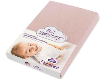 Prostěradlo TRÄUMELAND Jersey Uni 2025, malve-rose