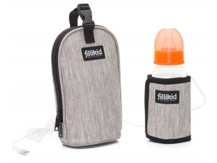 Ohřívač lahví FILLIKID USB 2024, lightgrey melange