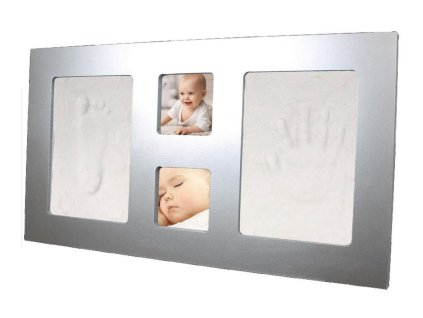 Sada pro otisky HAPPY HANDS Large frame Silver 2025