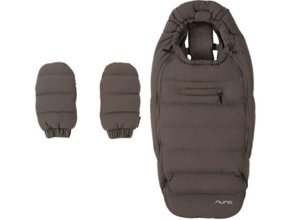 Fusak s rukavicemi NUNA winter stroller set footmuff & gloves w/bag 2026, thunder