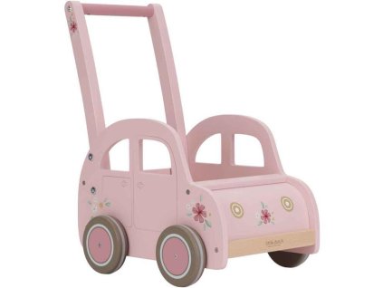 Chodítko LITTLE DUTCH Auto dřevěné 2025, pink