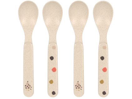 Dětské lžičky LÄSSIG Spoon Set PP/Cellulose Little Mateys 2024, spicy orange