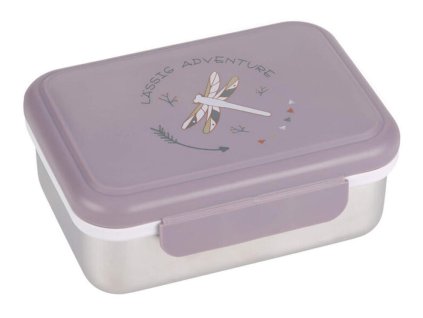 Box na svačiny LÄSSIG Lunchbox Stainless Steel Adventure 2026, dragonfly