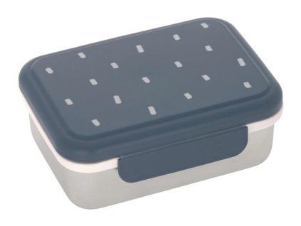 Box na svačiny LÄSSIG Lunchbox Stainless Steel Happy Prints 2026, midnight blue