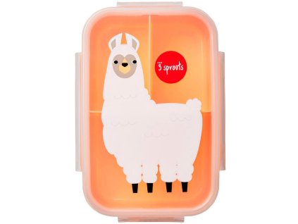 Krabička na jídlo 3 SPROUTS Bento 2025, llama peach
