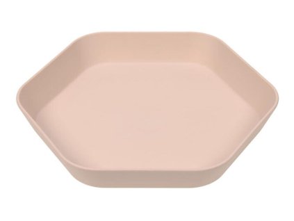 Dětský talíř LÄSSIG Plate Geo 2023, powder pink