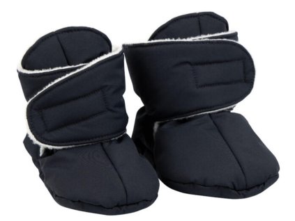 Capáčky VOKSI Baby Booties 2025, black light grey 1-2y