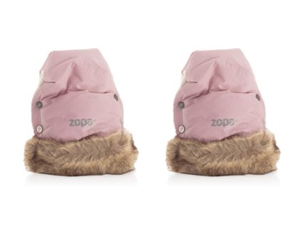 Zimní rukavice na kočárek ZOPA Fluffy 2 2024, old pink