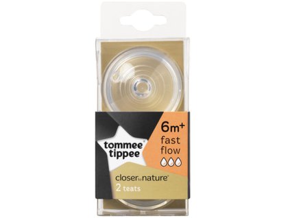 Náhradní savička TOMMEE TIPPEE C2N rychlý průtok 6+m, 2ks