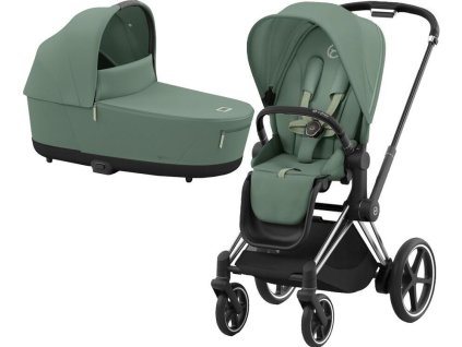 29604 29604 kocarek cybex e priam chrome black seat pack 2024 vcetne korby leaf green