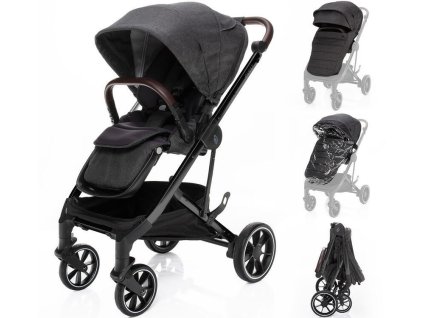 Kočárek ZOPA Quest 2025, vulcan black/black