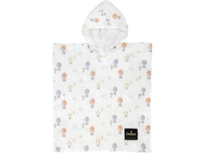 Mušelínové pončo EMITEX 2024, magic sky (vel. 3-6)