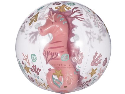 Nafukovací míč LITTLE DUTCH 3D Ocean Dreams 2024, pink