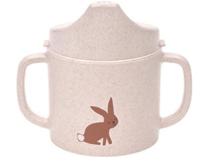 Dětský hrneček s pítkem LÄSSIG Sippy Cup PP/Cellulose 2026, little forest rabbit