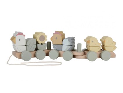 Dřevěný vláček LITTLE DUTCH Farma 2025, slepička