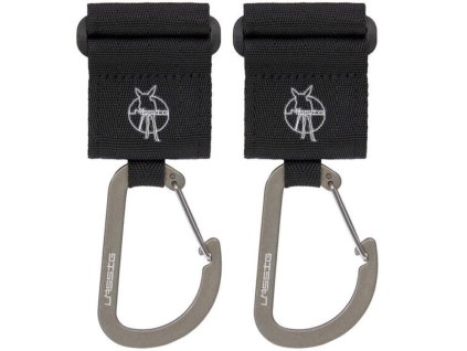 Háčky LÄSSIG Casual Stroller Hooks with Carabiner 2024, black
