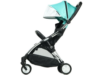 Kočárek HYBRID Ezyfold 2024, mint/chrome silver chassis